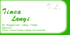 timea lanyi business card